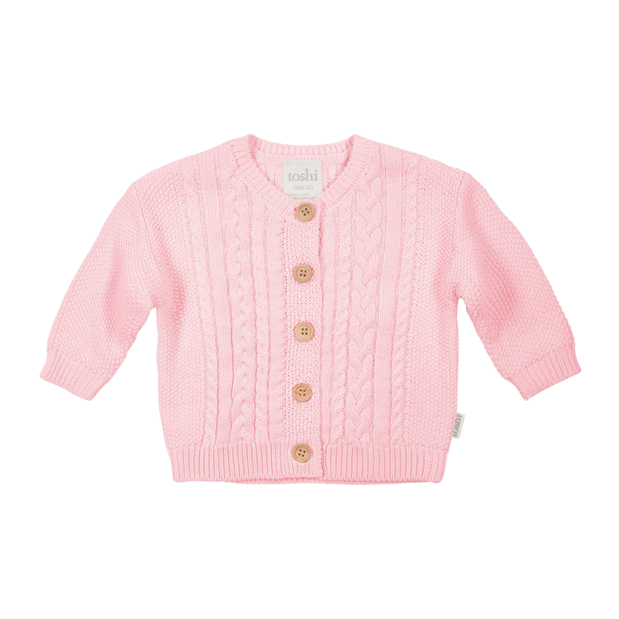Toshi Organic Cardigan Yummy - Misty Rose