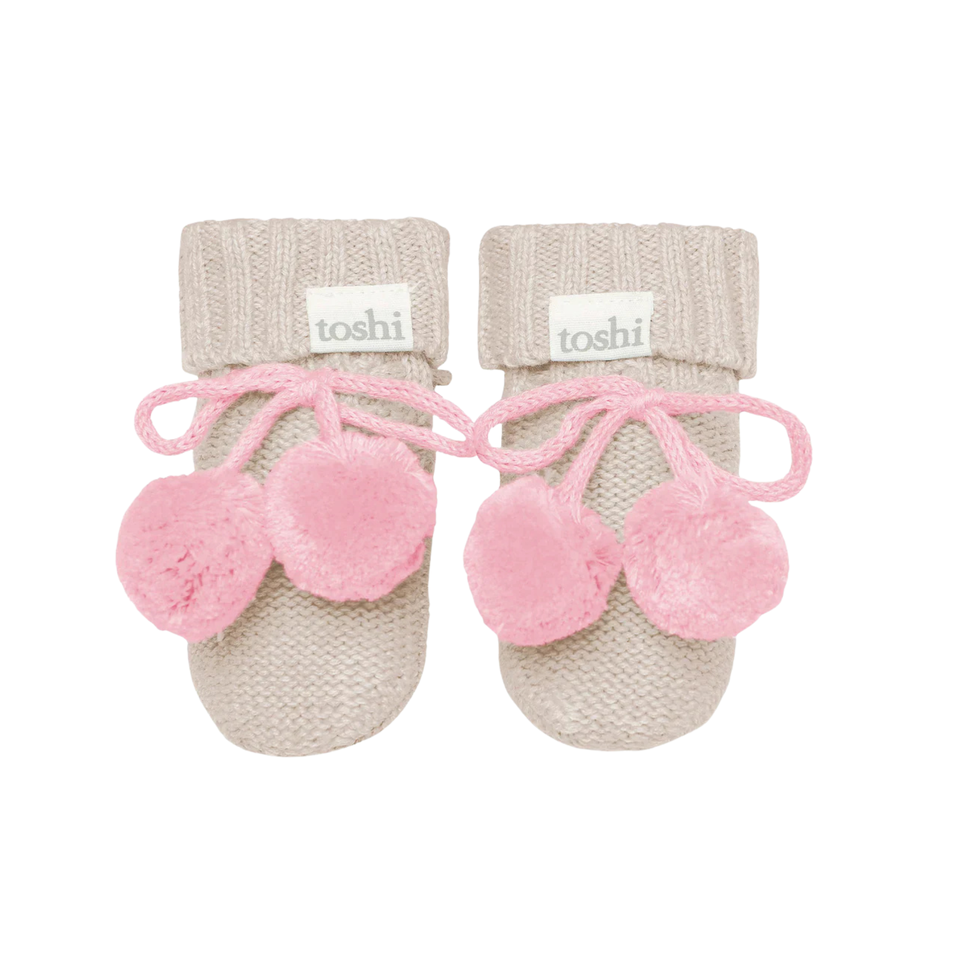 Toshi Organic Booties Bobby - Oatmeal