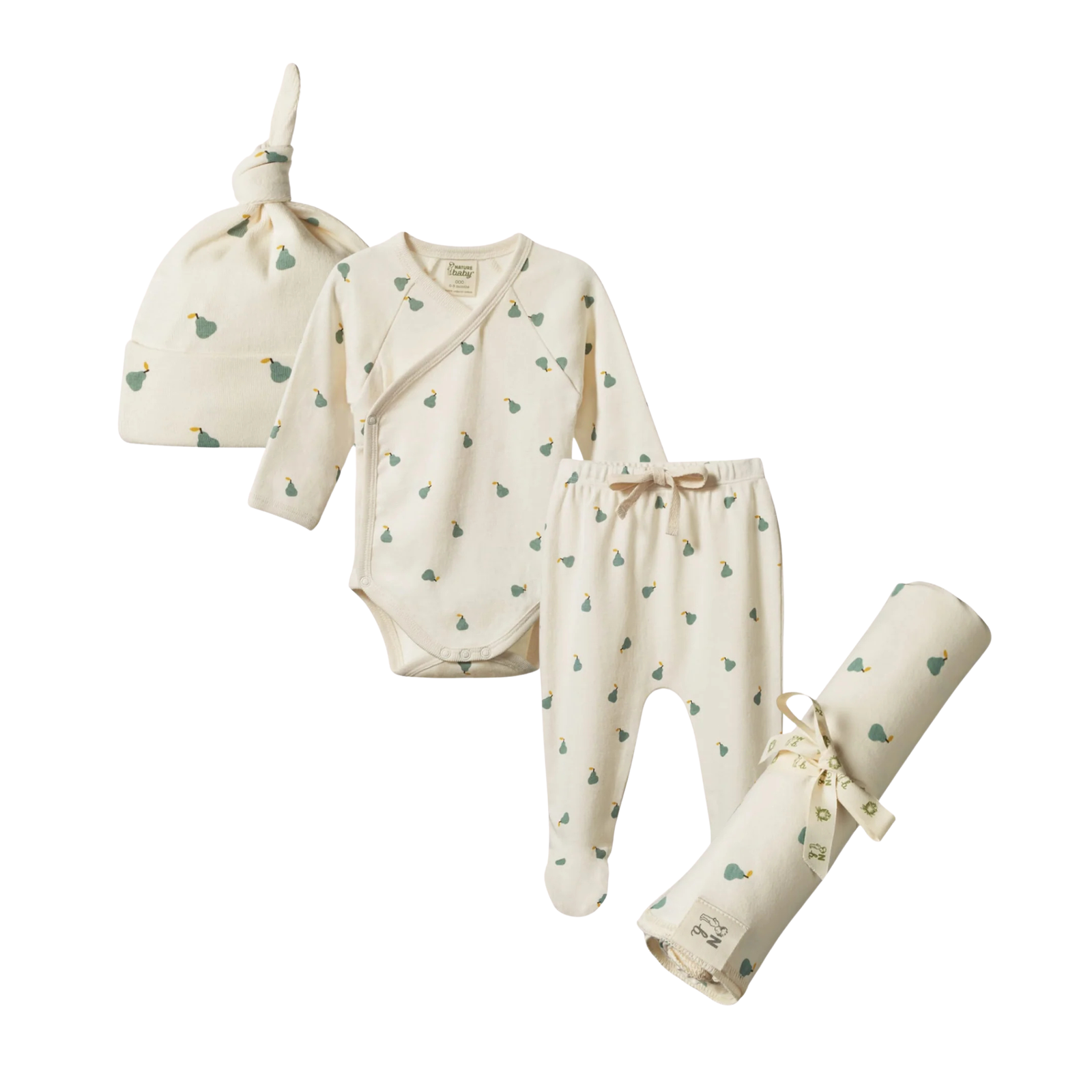 Nature Baby Welcome Home Bundle -  Petite Pear Print