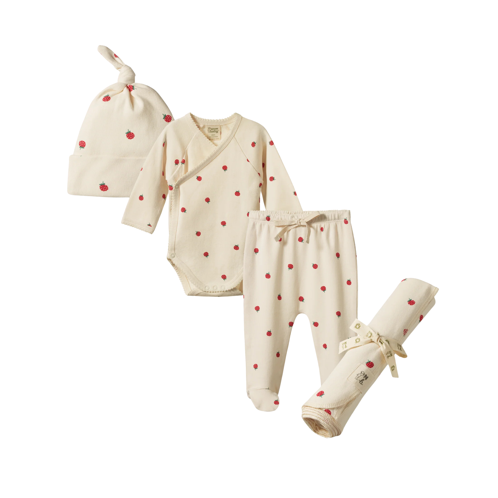 Nature Baby Welcome Home Bundle - Raspberry Print