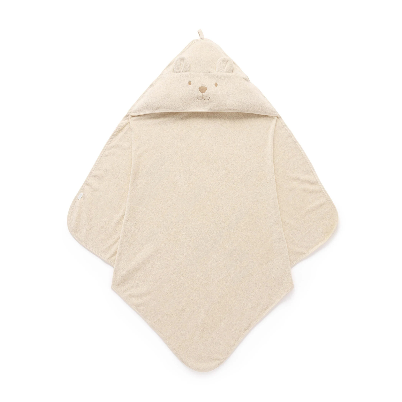 Purebaby Hooded Bear Towel - Wheat Melange