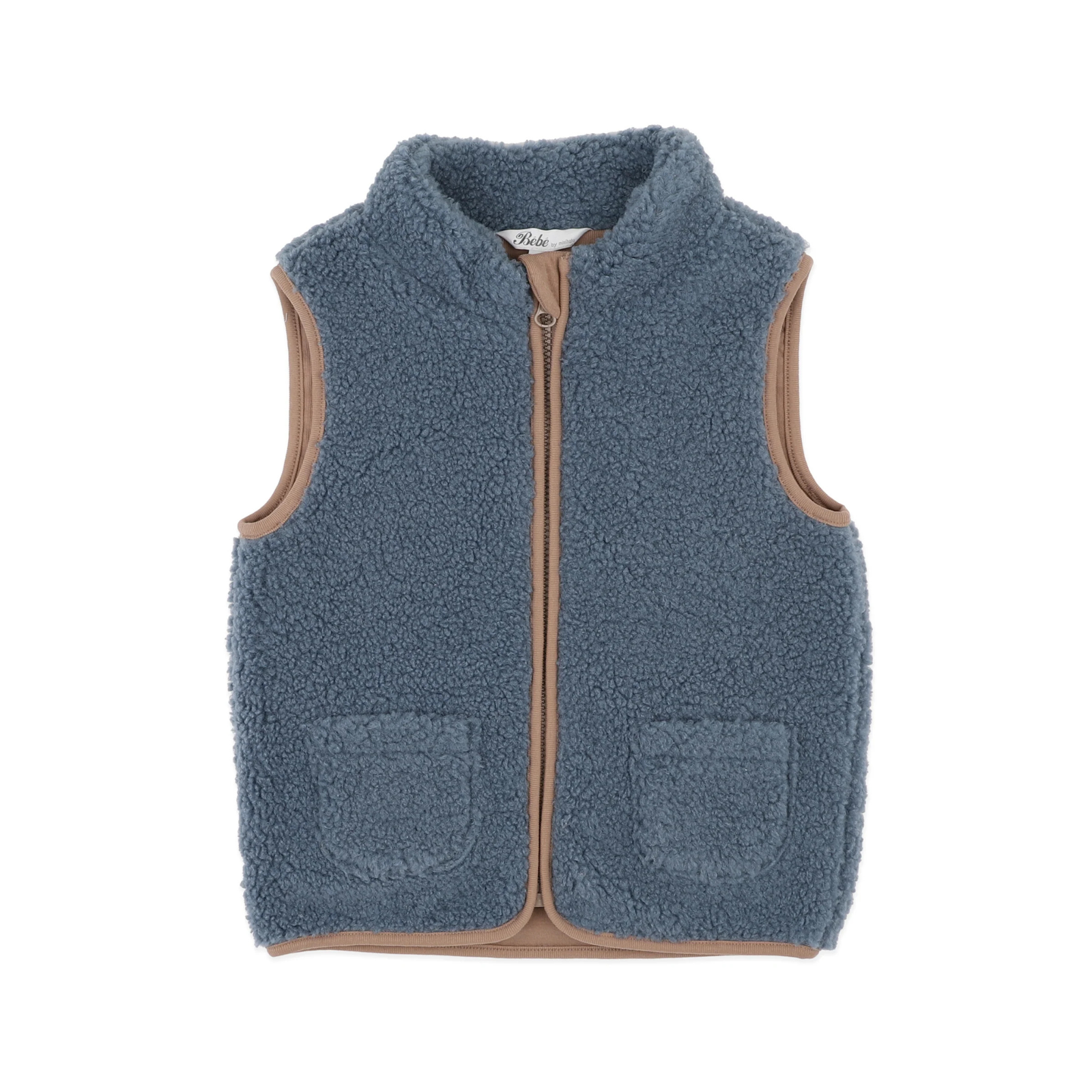 Bebe Hunter Blue Sherpa Vest - Blue