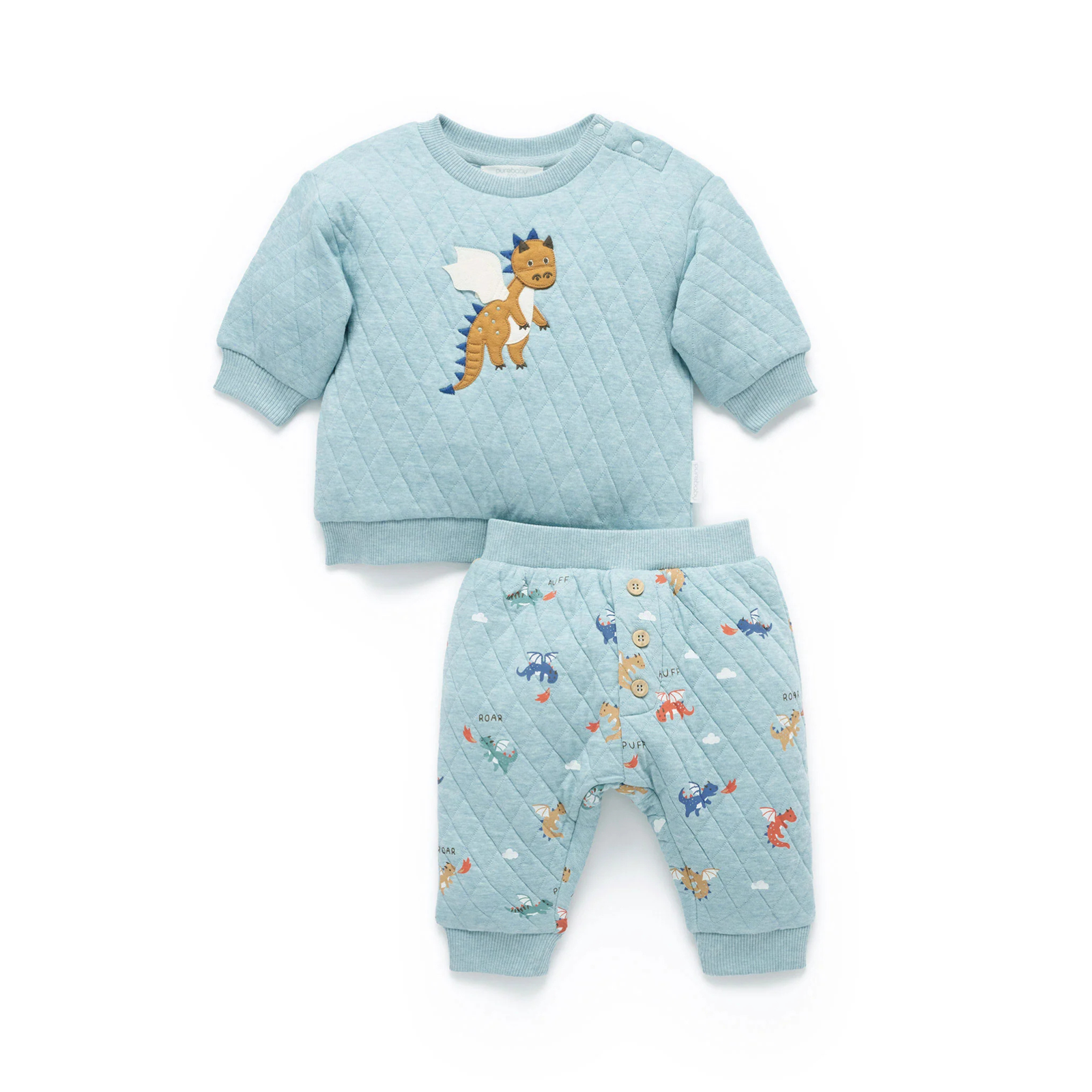 Purebaby Quilted Track Set - Dragon Print