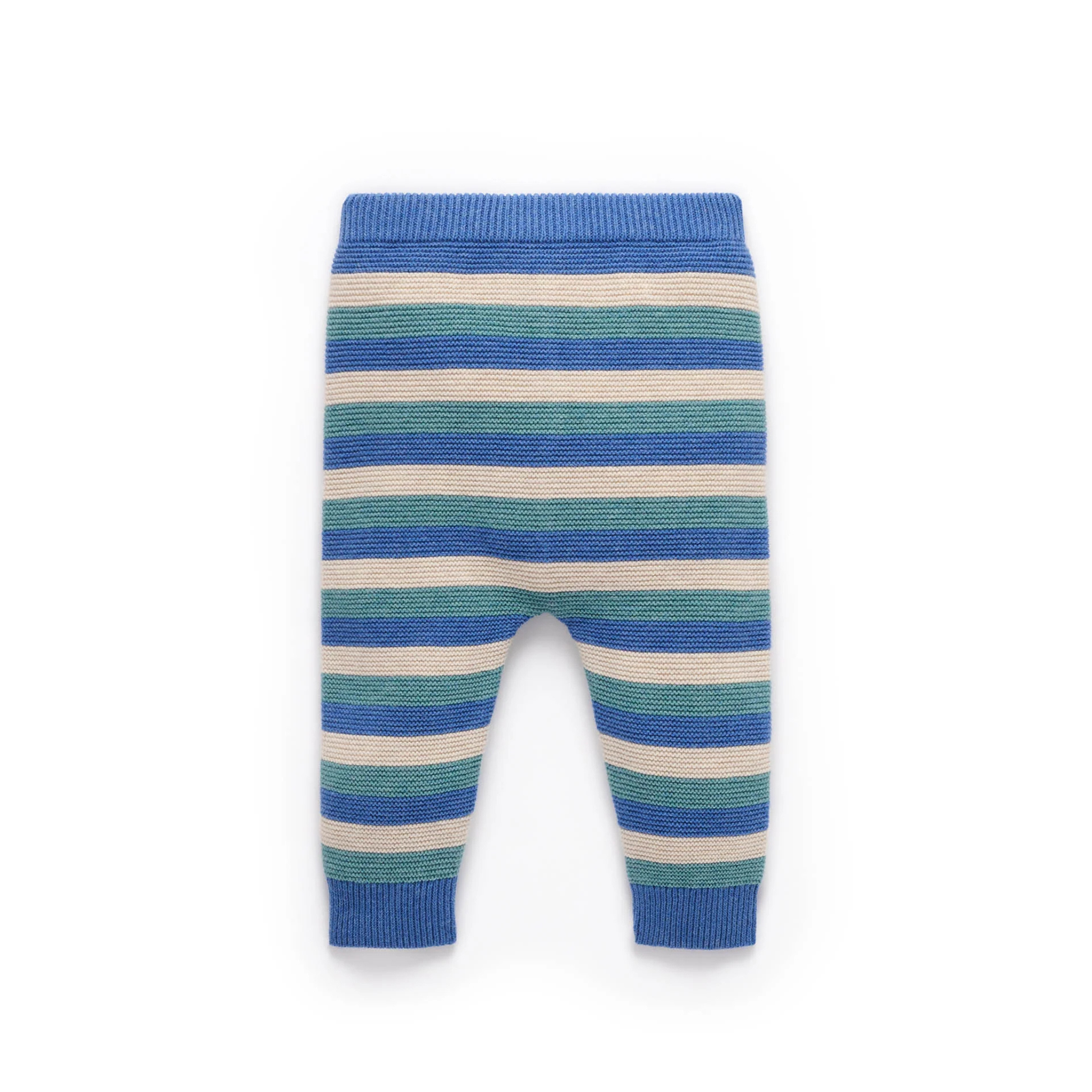 Purebaby Knitted Legging - Duck Egg Stripe