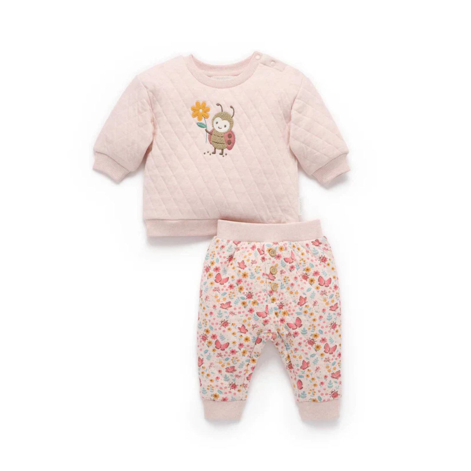 Purebaby Quilted Track Set - Butterfly Print