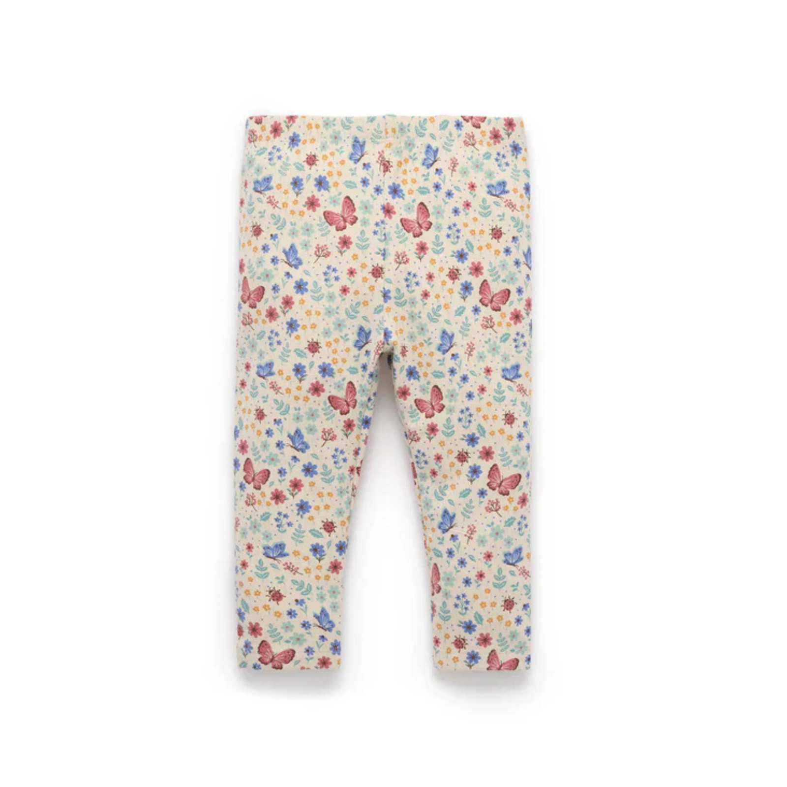 Purebaby Thick Leggings with Pockets - Sapphire Butterfly Print