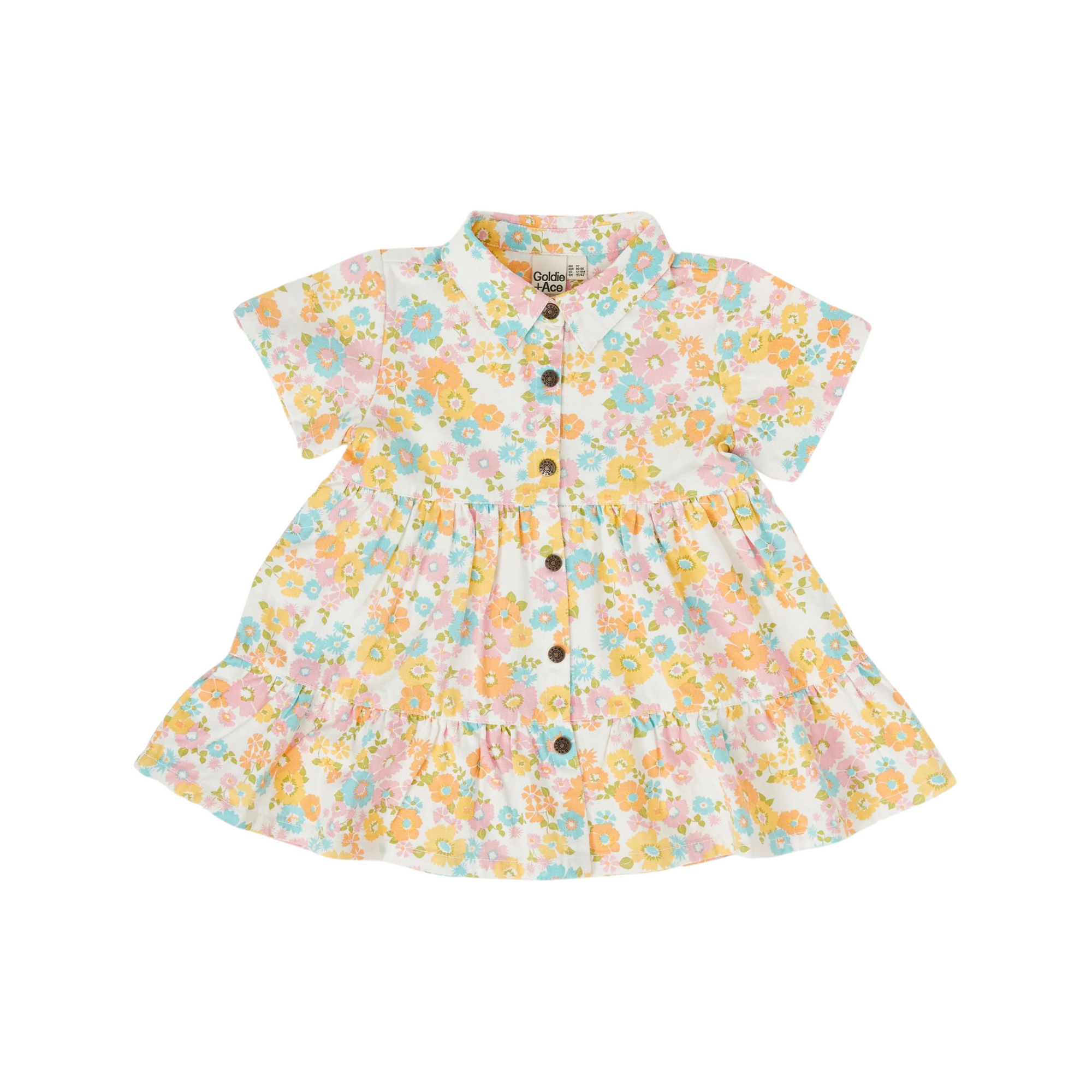 Goldie + Ace Monica Dress Flower Child - Yellow Multi