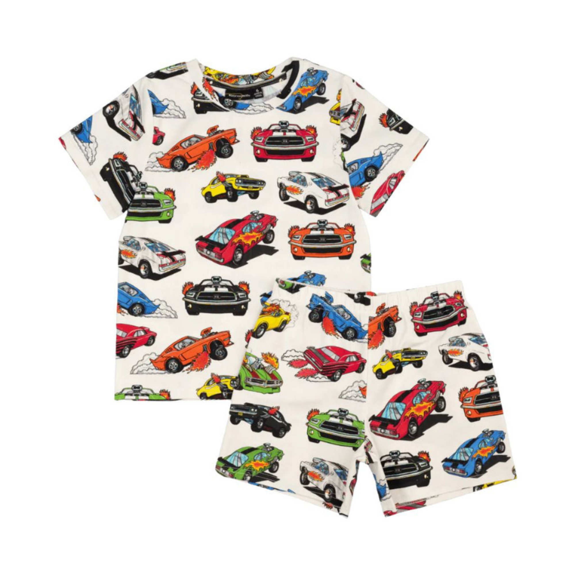 Rock Your Baby Cars Pj Set - Cream