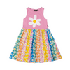 Rock Your Baby Floral Stripes Singlet Dress - Pink