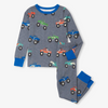 Hatley Monster Trucks Stretch Cotton Pajama Set - Folkstone Gray