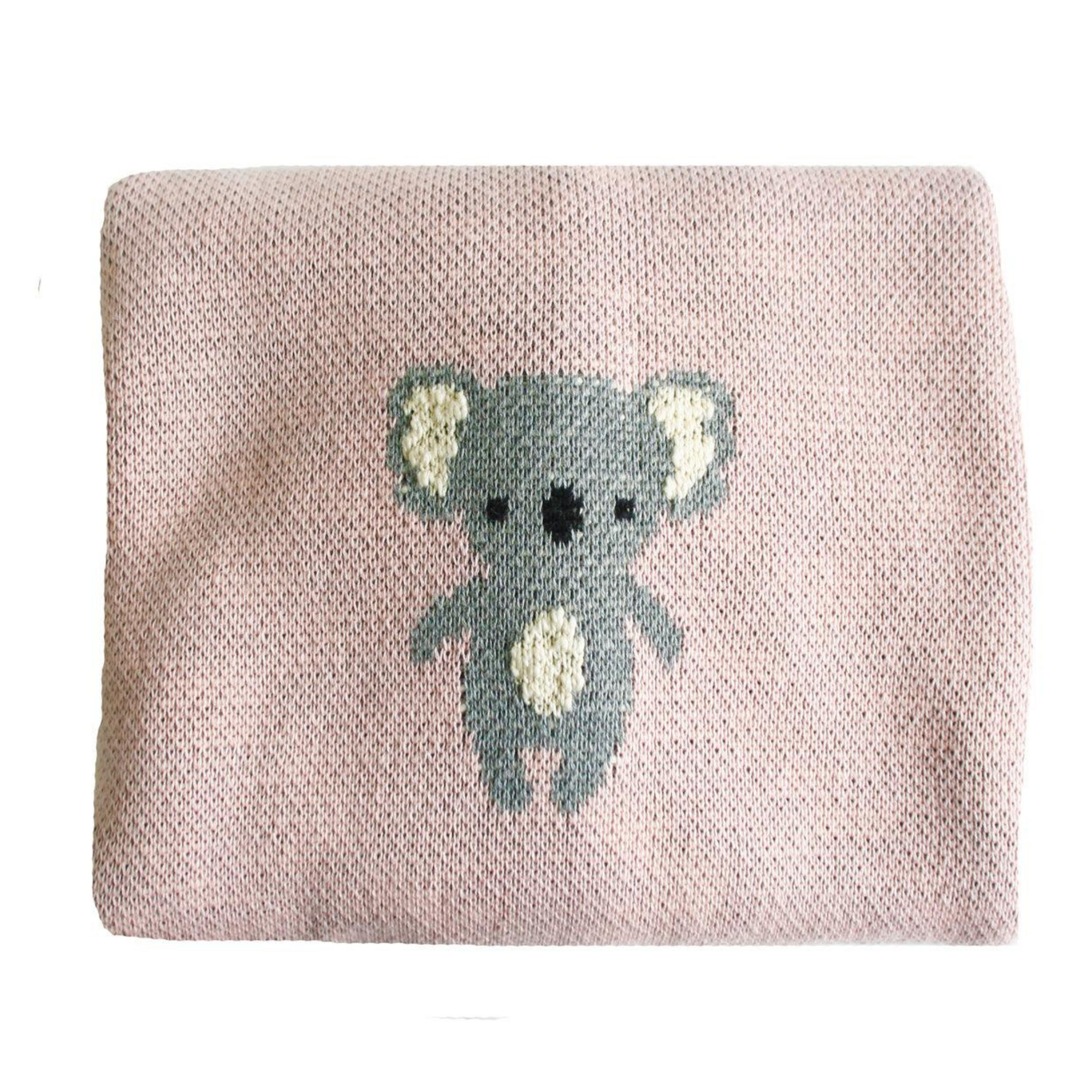 Alimrose Koala Knit Blanket - Pink
