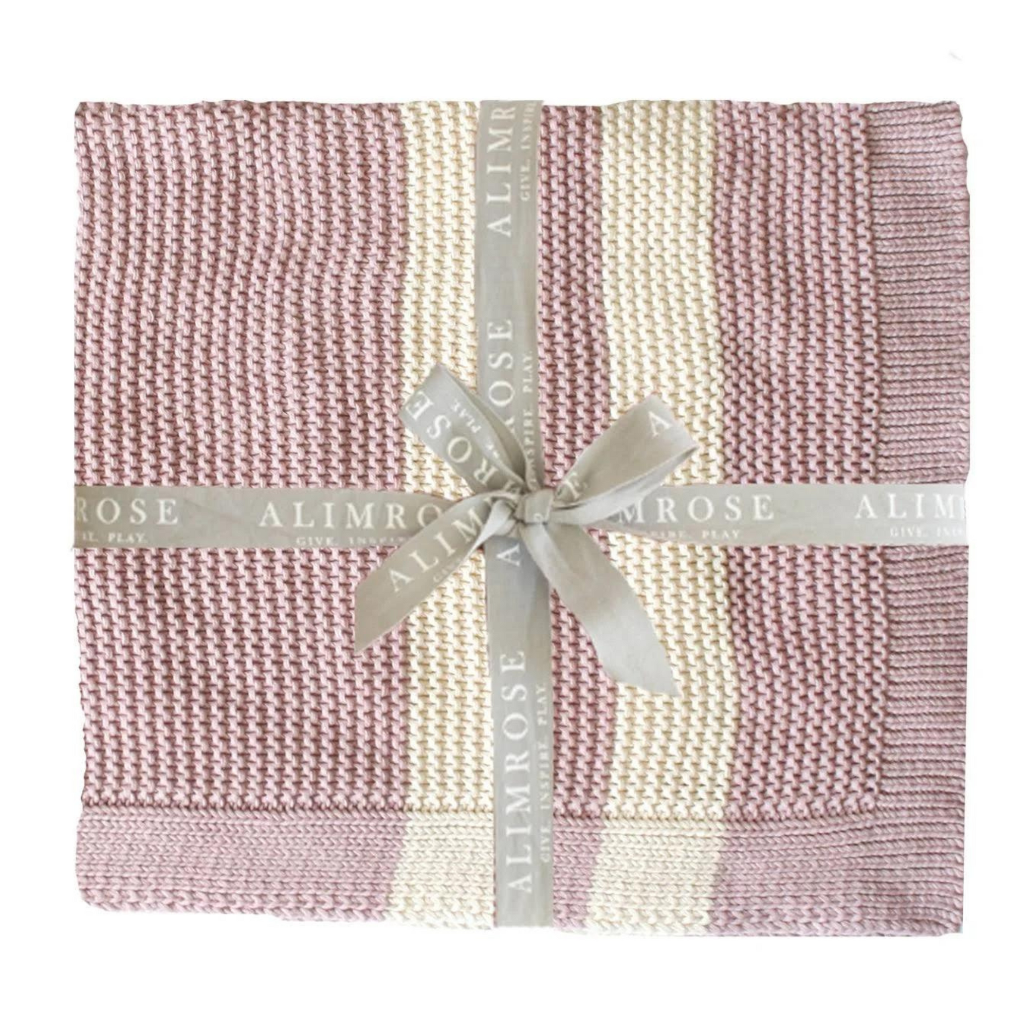 Alimrose Charlie Baby Blanket Chunky Knit - Pink