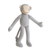Alimrose Fleece Monkey Toy Rattle - Grey