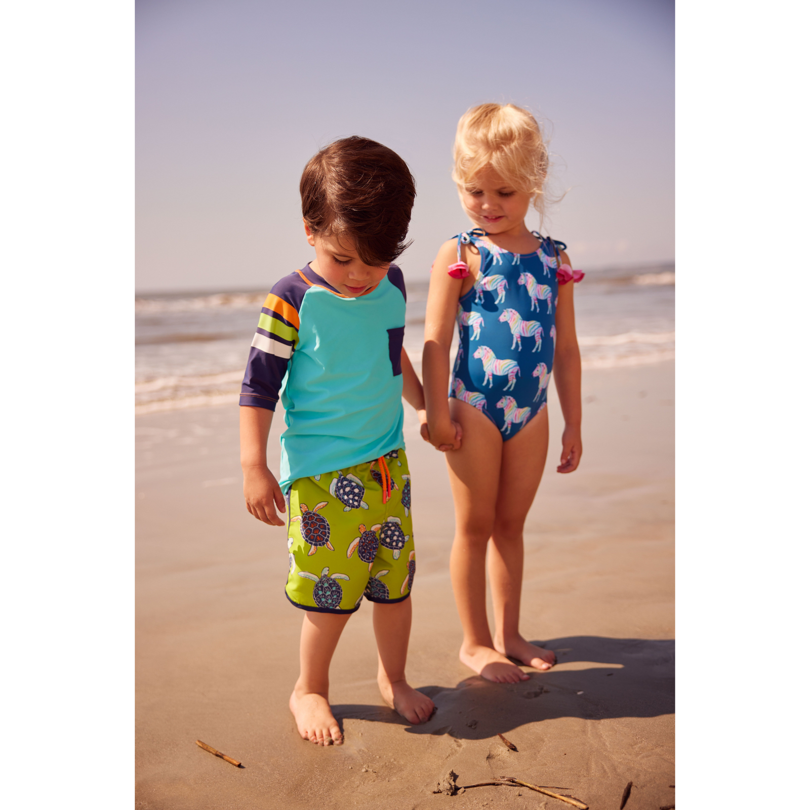 Hatley Tropical Turtles Swim Shorts - Lime Green