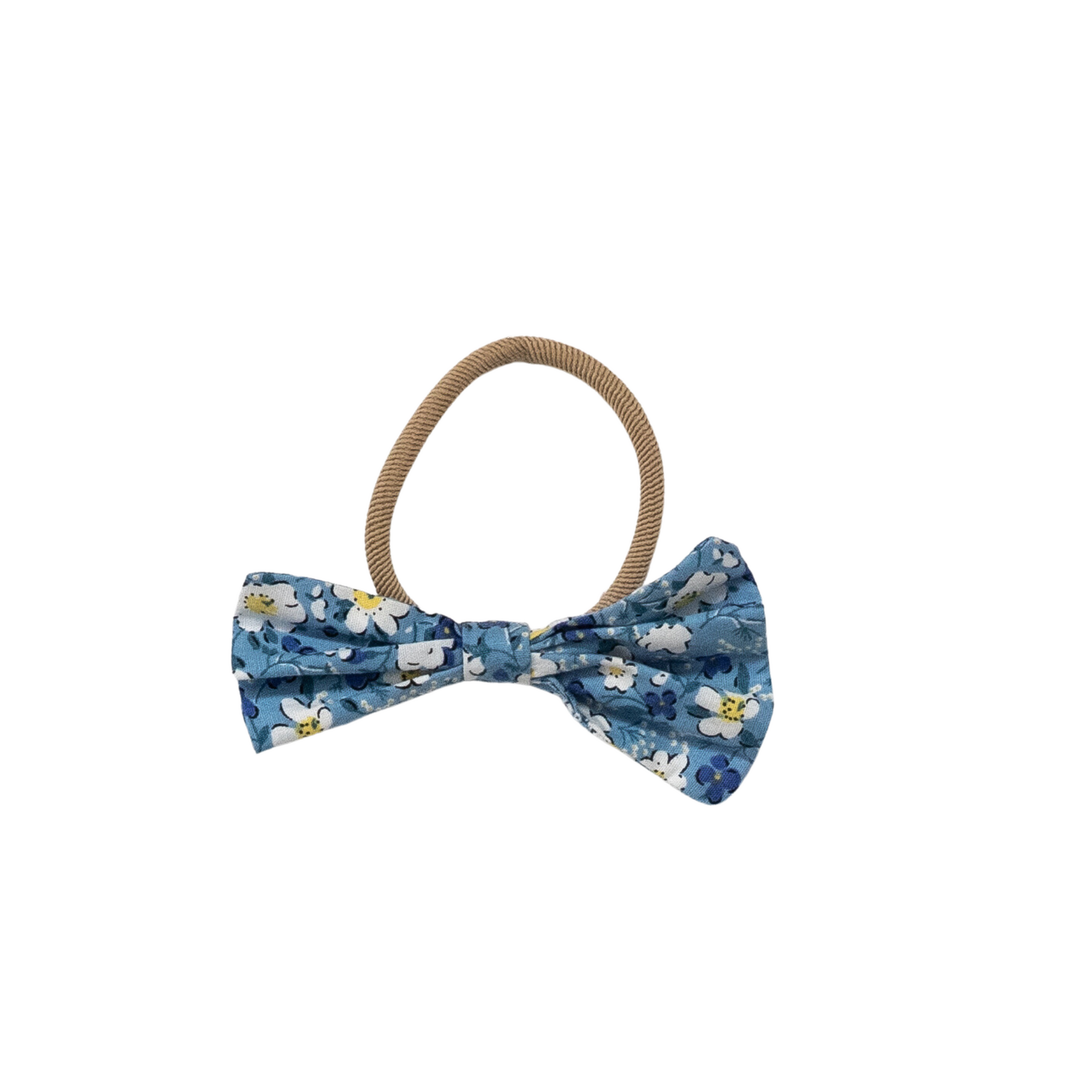 Smox Rox Set of 2 Sunny Hair Elastic Bows - Yellow and Blue Florals