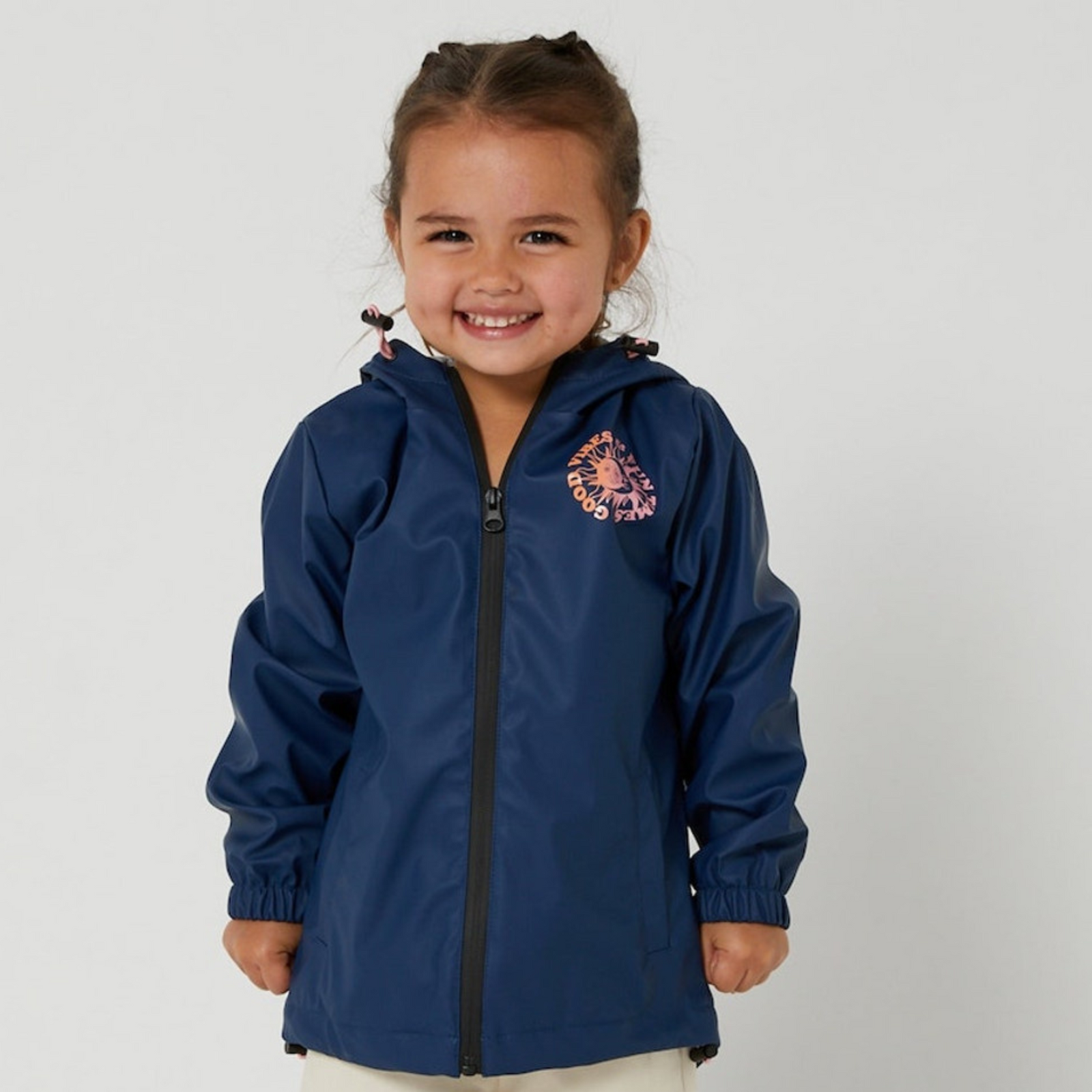 Alphabet Soup Balance Raincoat - Navy