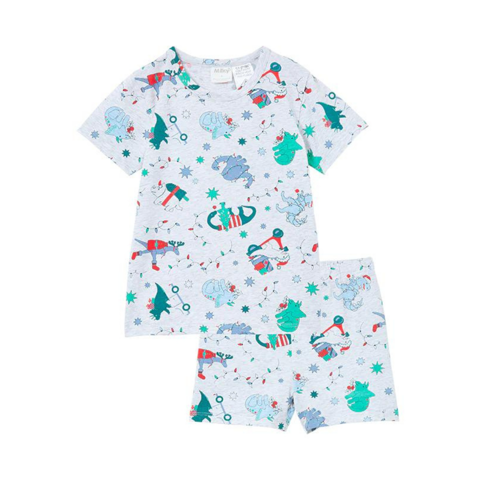 Milky Boys Christmas Pjs - Silver Marle
