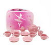 Pink Poppy Pirouette Princess Porcelain Tea Set - 12pce