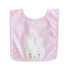 Alimrose Bib - Bunny Appliqué Pink Stripe