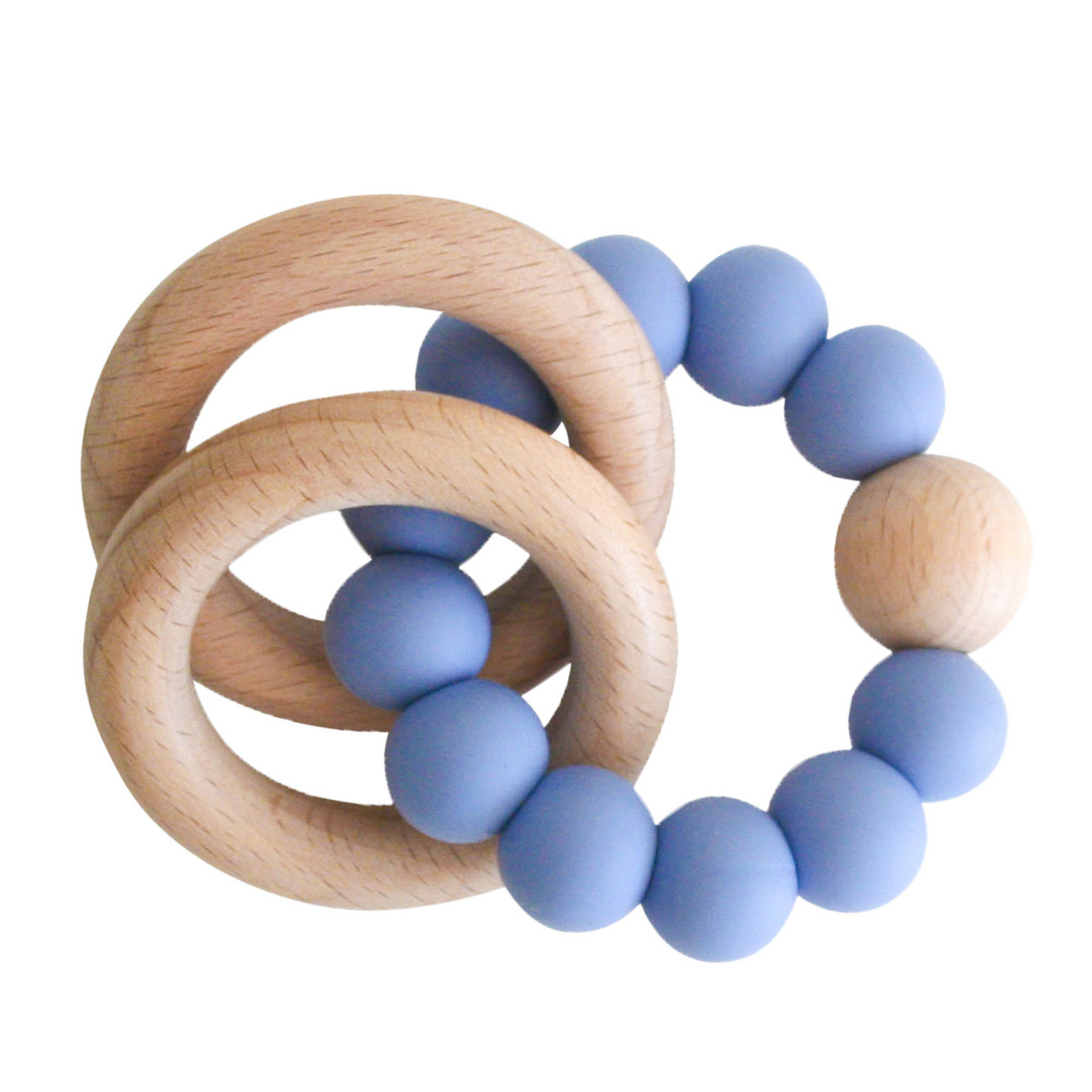 Alimrose Beechwood Teether Ring - Blue