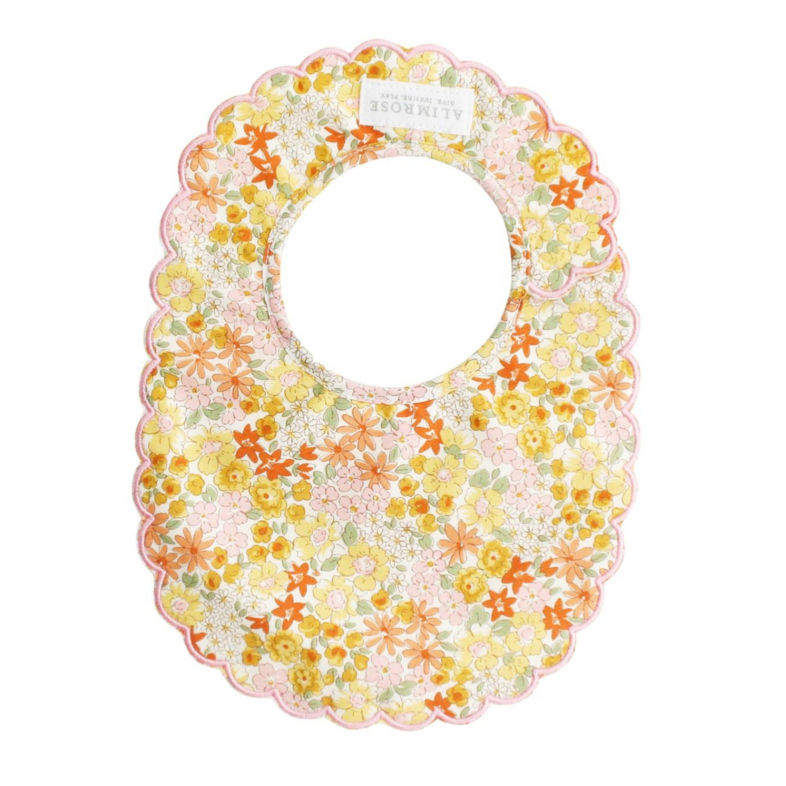 Alimrose Scallop Edge Bib Sweet Marigold