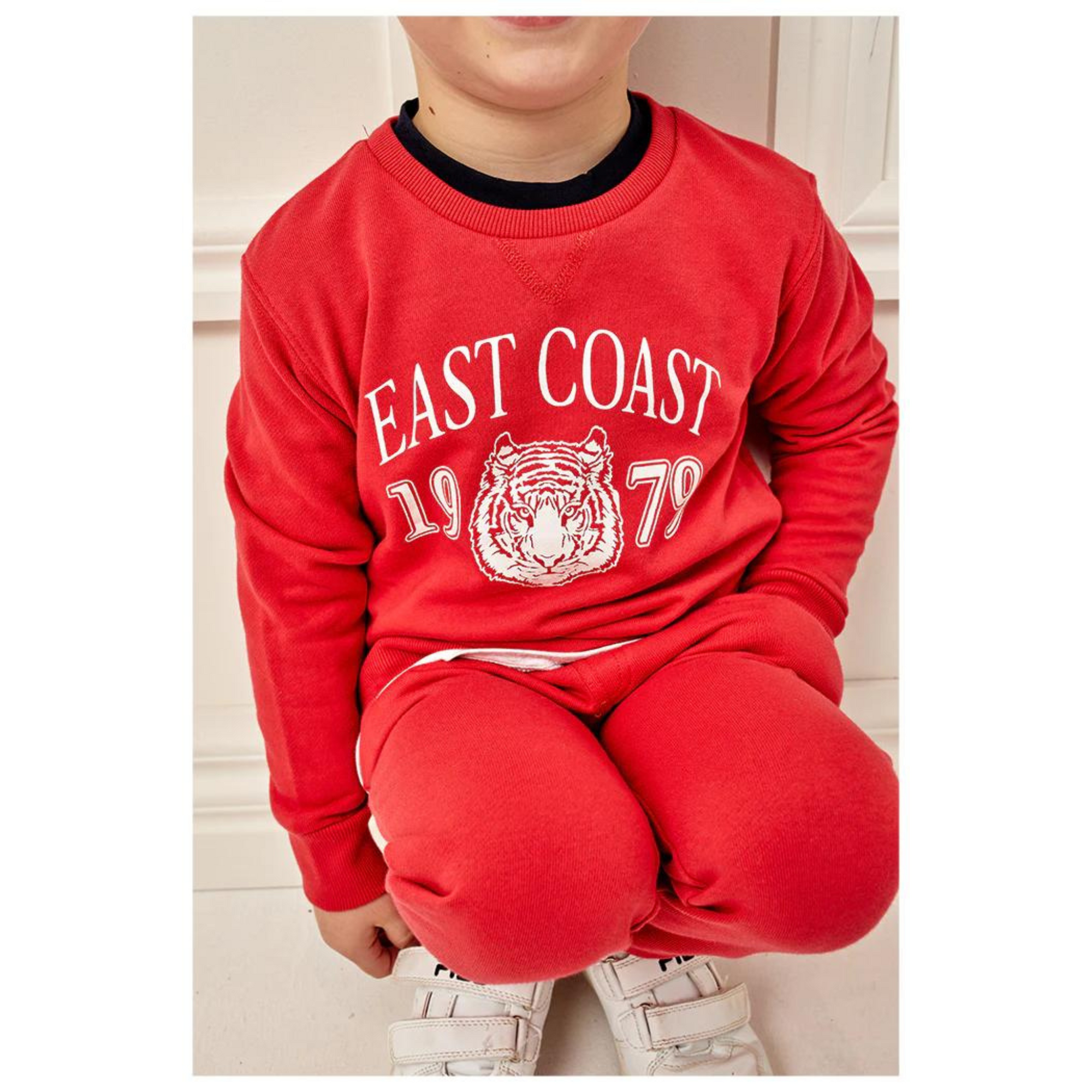 Milky Red Tiger Fleece Sweat