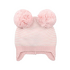 Bebe Ciara Stripe Pom Pom Knitted Beanie - Pink Stripe