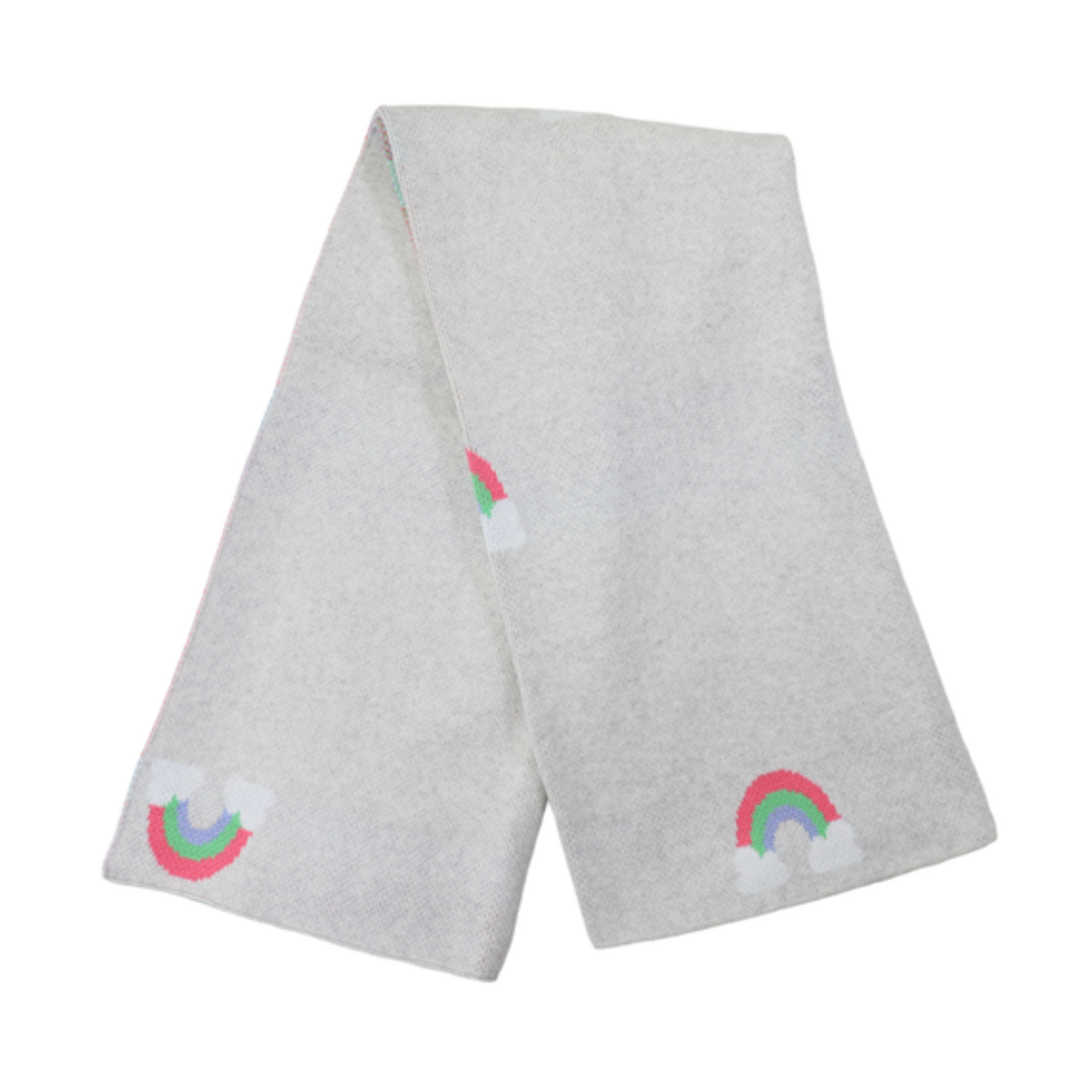 Korango Rainbow Knit Blanket - Microchip  Grey