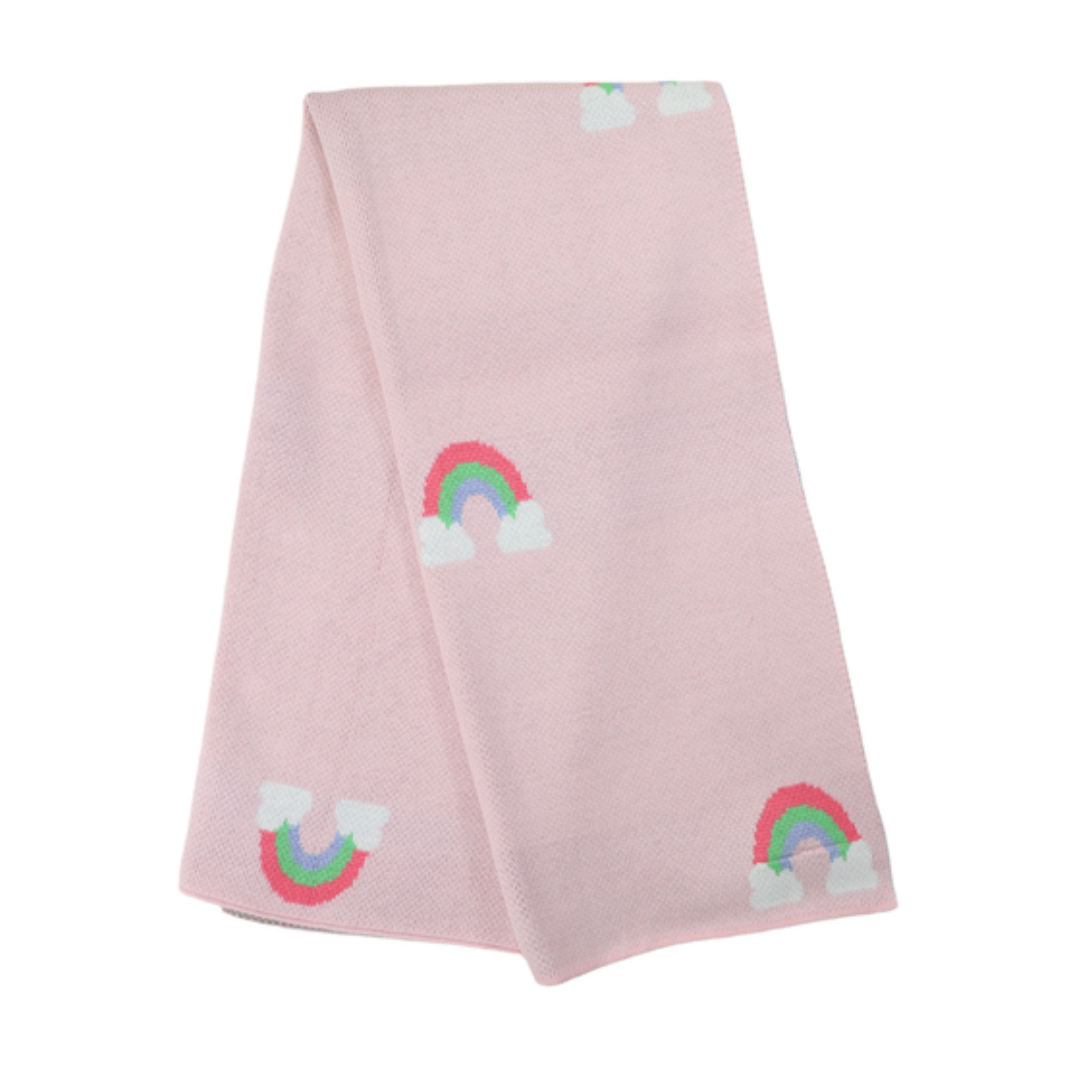 Korango Rainbow Knit Blanket - Fairytale  Pink