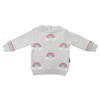 Korango Rainbow Pattern Knit Sweater - Microchip Grey