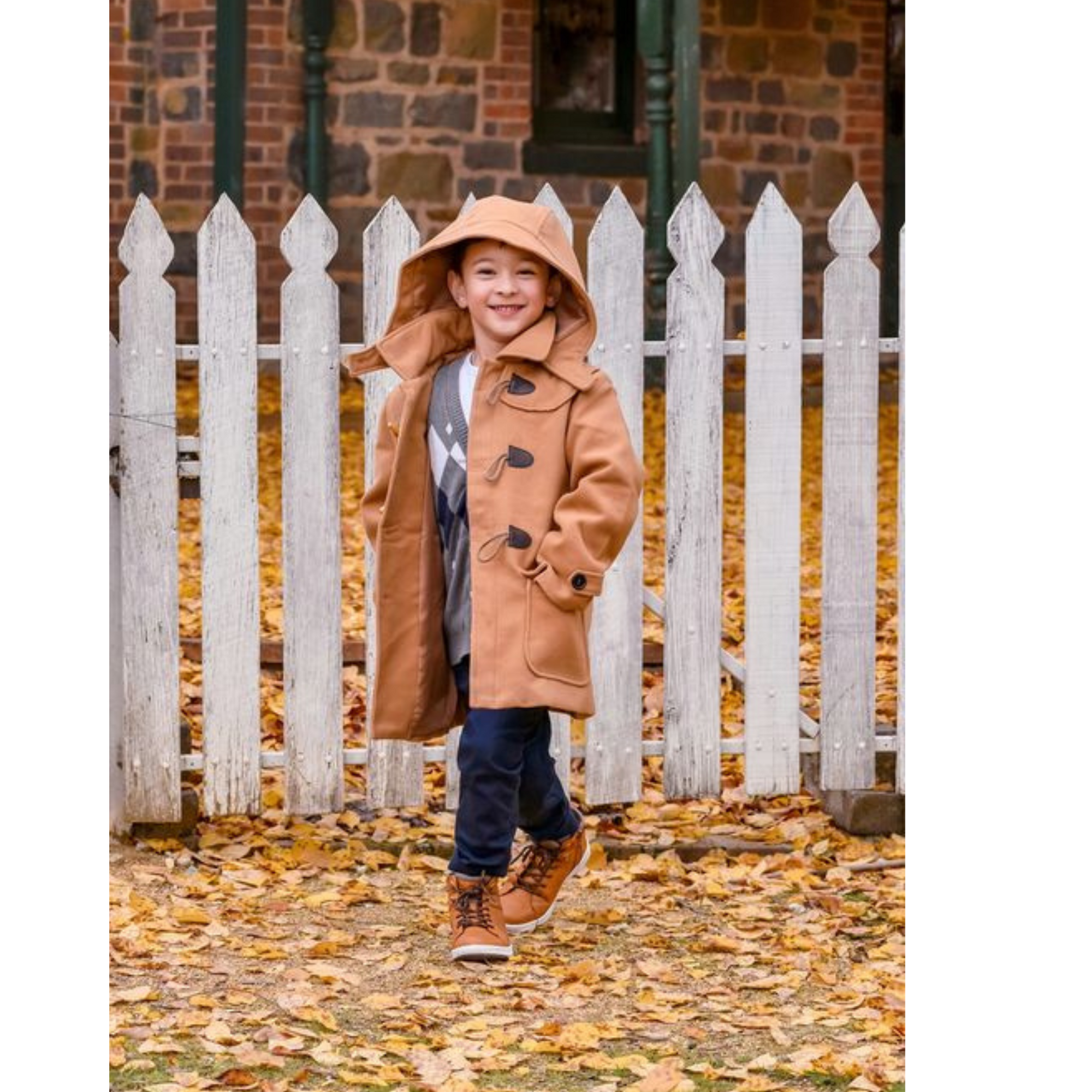 Korango Duffle Overcoat - Brown