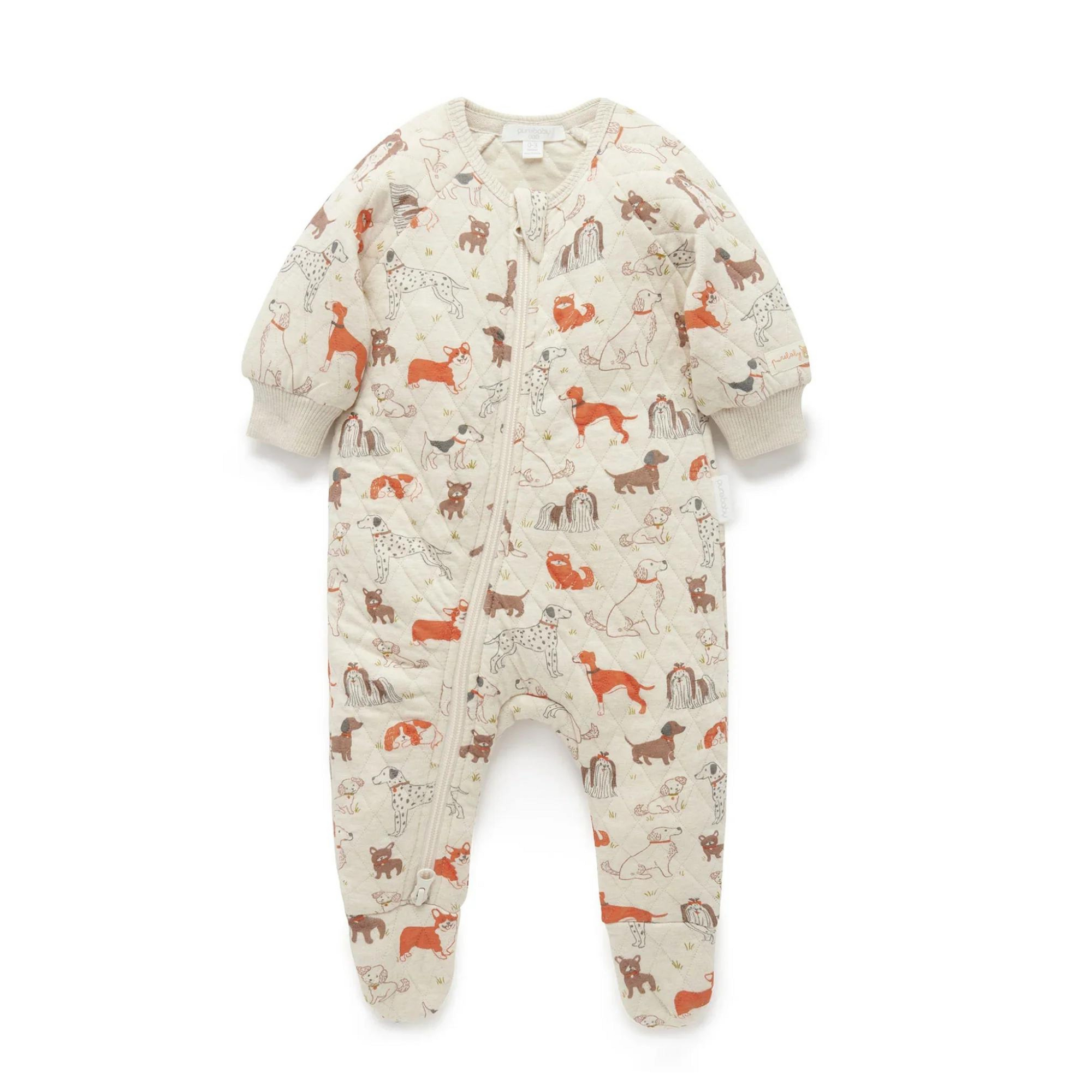 Purebaby Doggy Quilted Growsuit