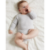 Purebaby Ribbed Bodysuit Long Sleeve - Pale Grey Melange