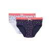 Marquise 2 Pack Girls Underwear - Navy / Pink Spot Floral