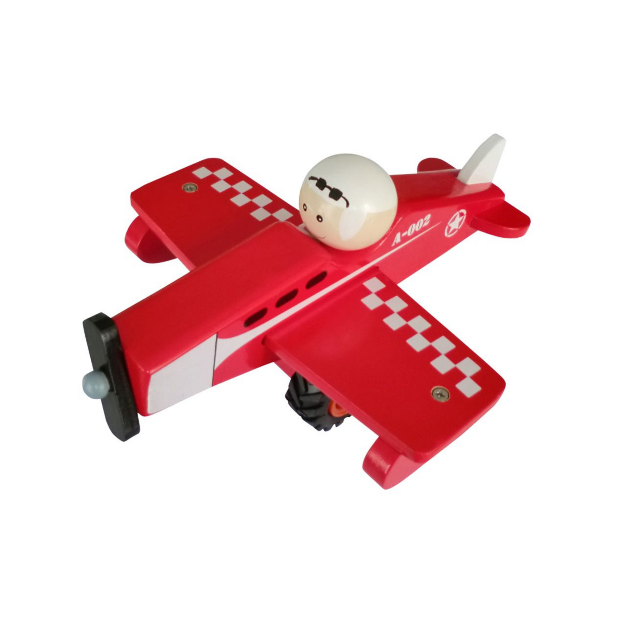 Wooden Airplane - Red