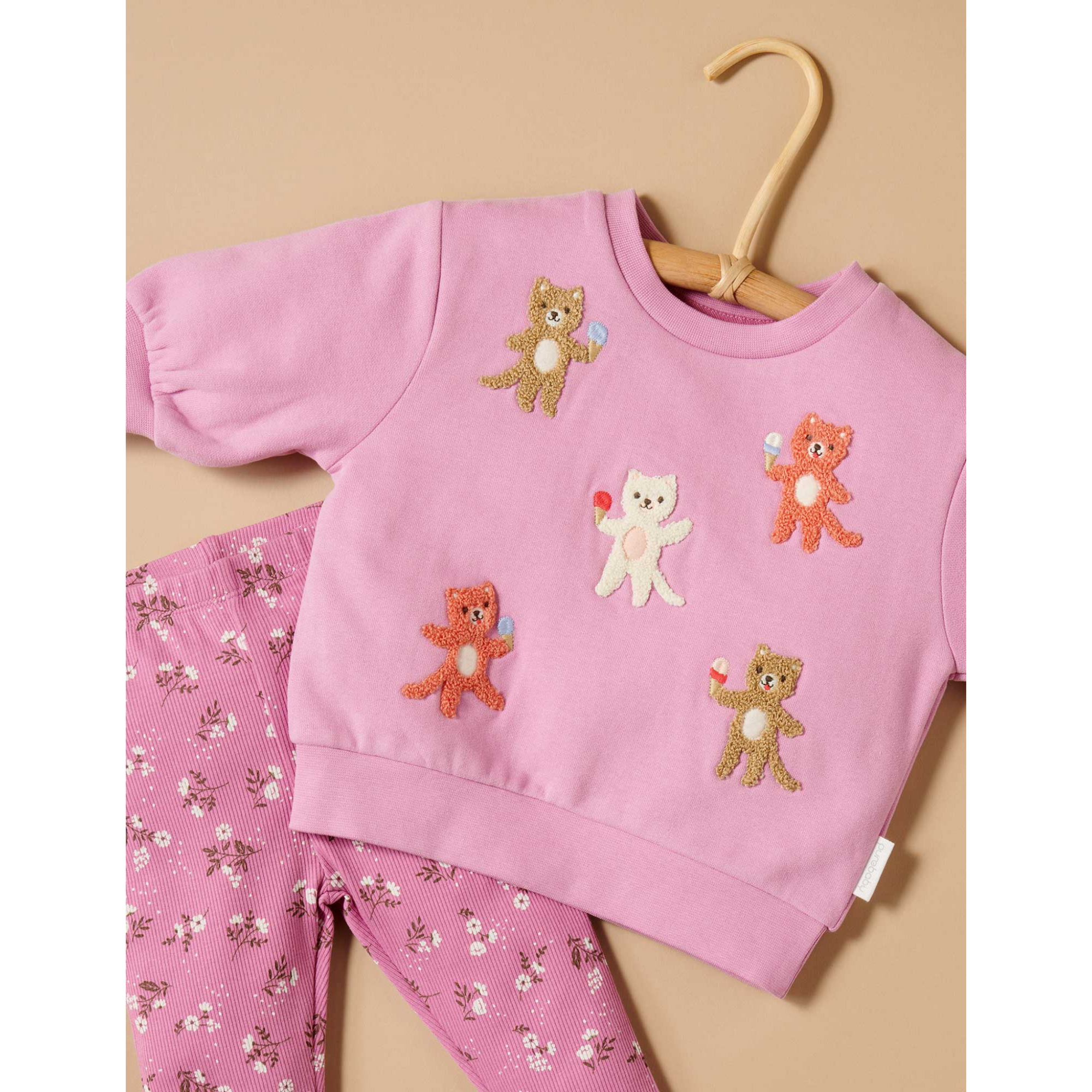 Purebaby Fluffy Cats Windcheater - Passion fruit