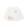 Evie Embroidered Knitted Cardigan - Cloud