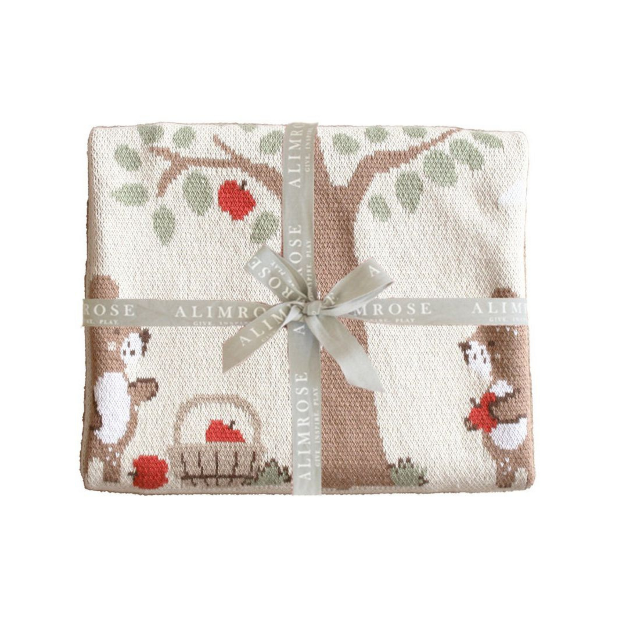 Alimrose Teddy Bears Picnic Baby Blanket - Natural