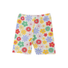 Korango Flower Print Cotton Bike Shorts - Cloud