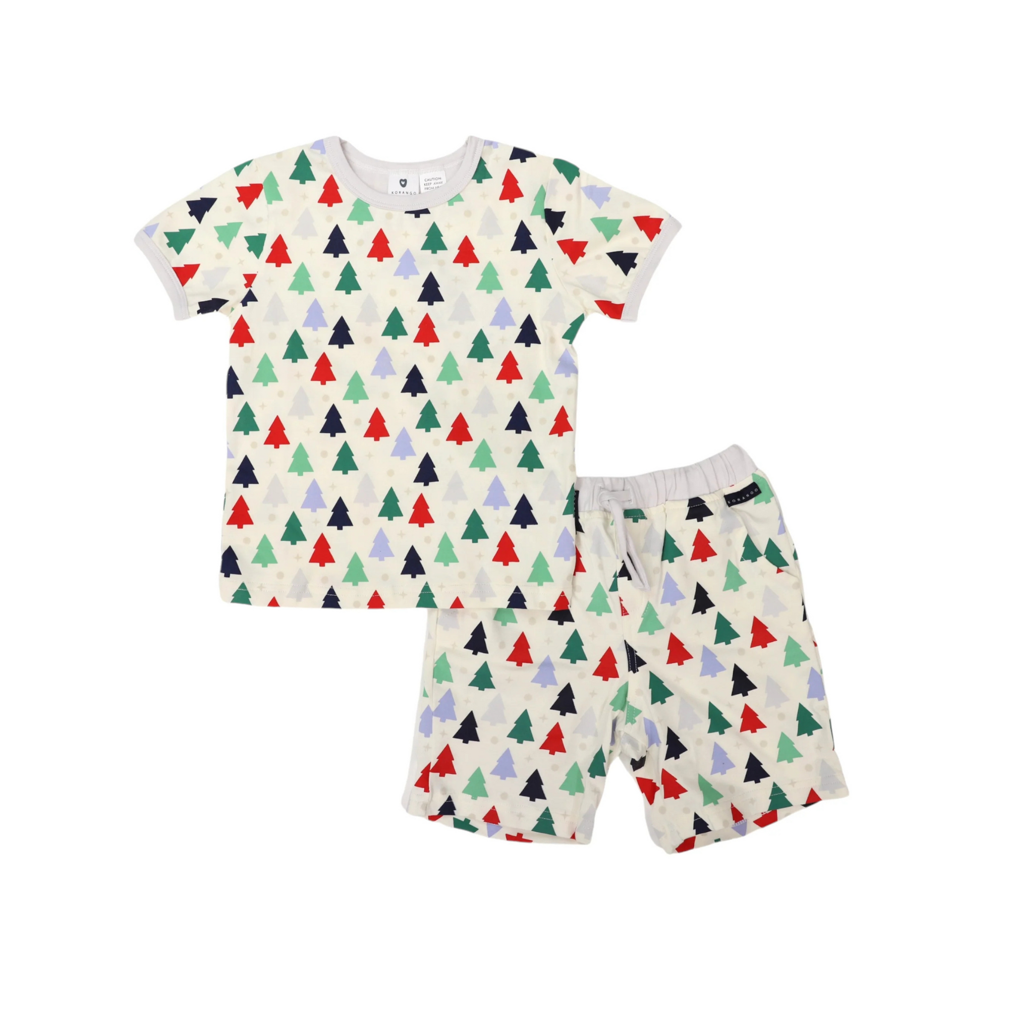 Korango Cotton PJs Xmas Tree Print - Cloud