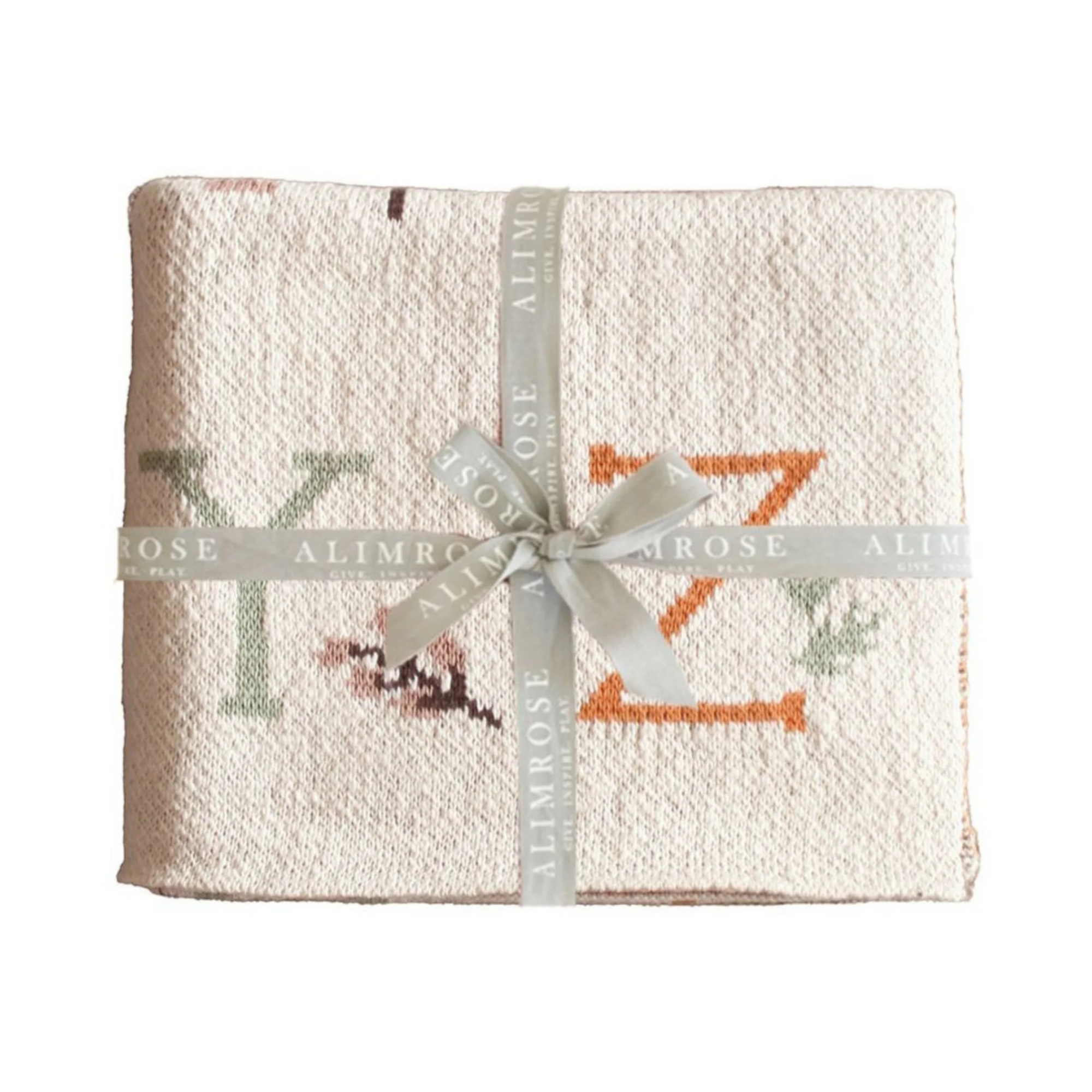 Alimrose Alphabet Baby Blanket - Natural