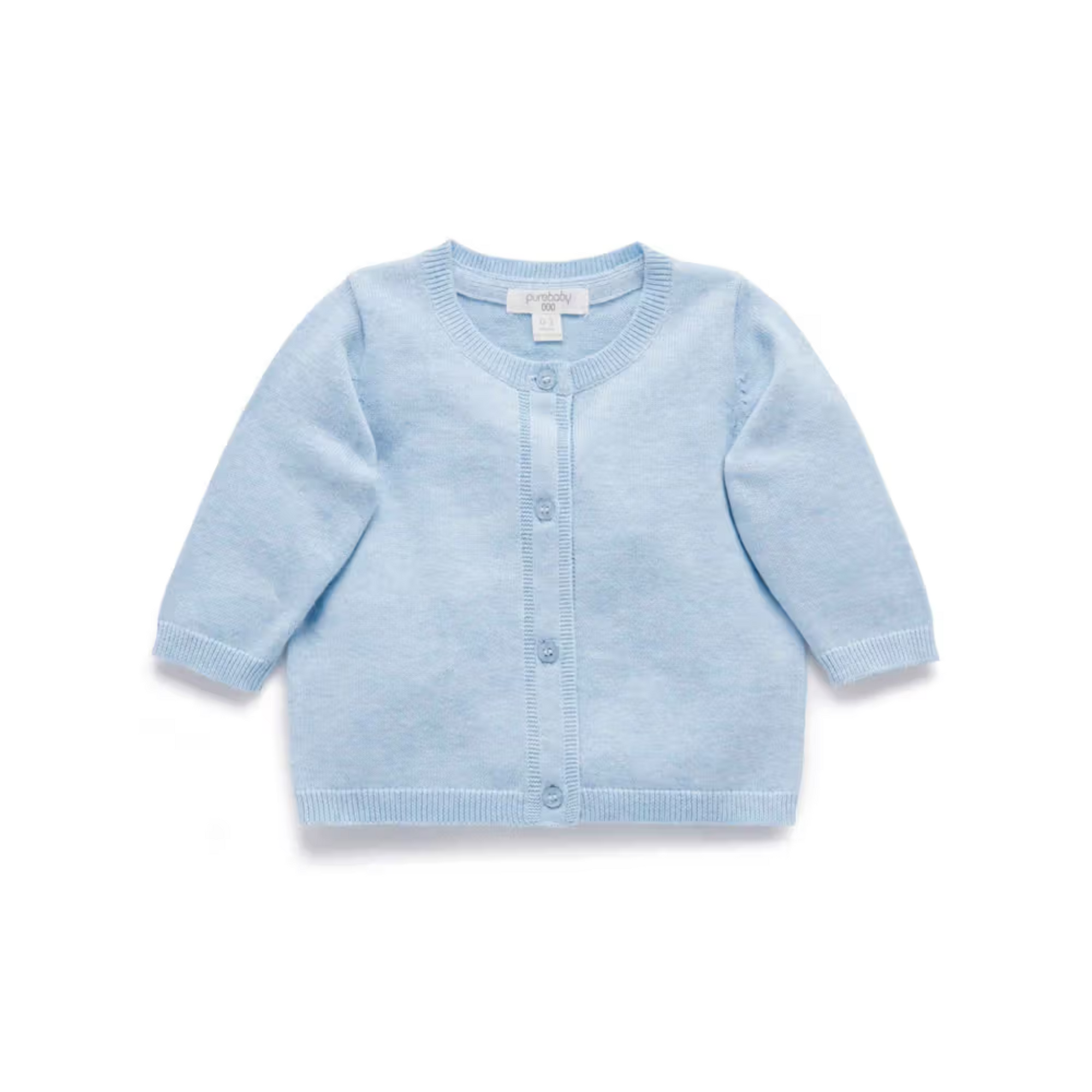 Purebaby Essential Cardigan - Melange Blue