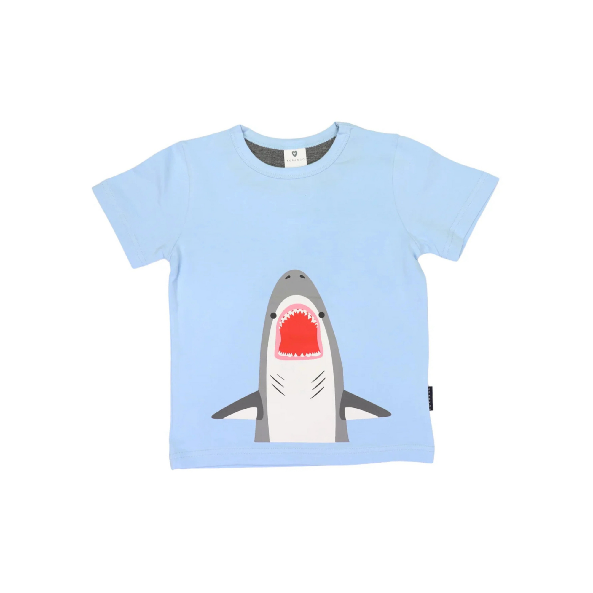 Korango Shark Print Tee - Blue