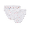 Marquise 2 Pack Girls Underwear - Flamingos - White/ Print