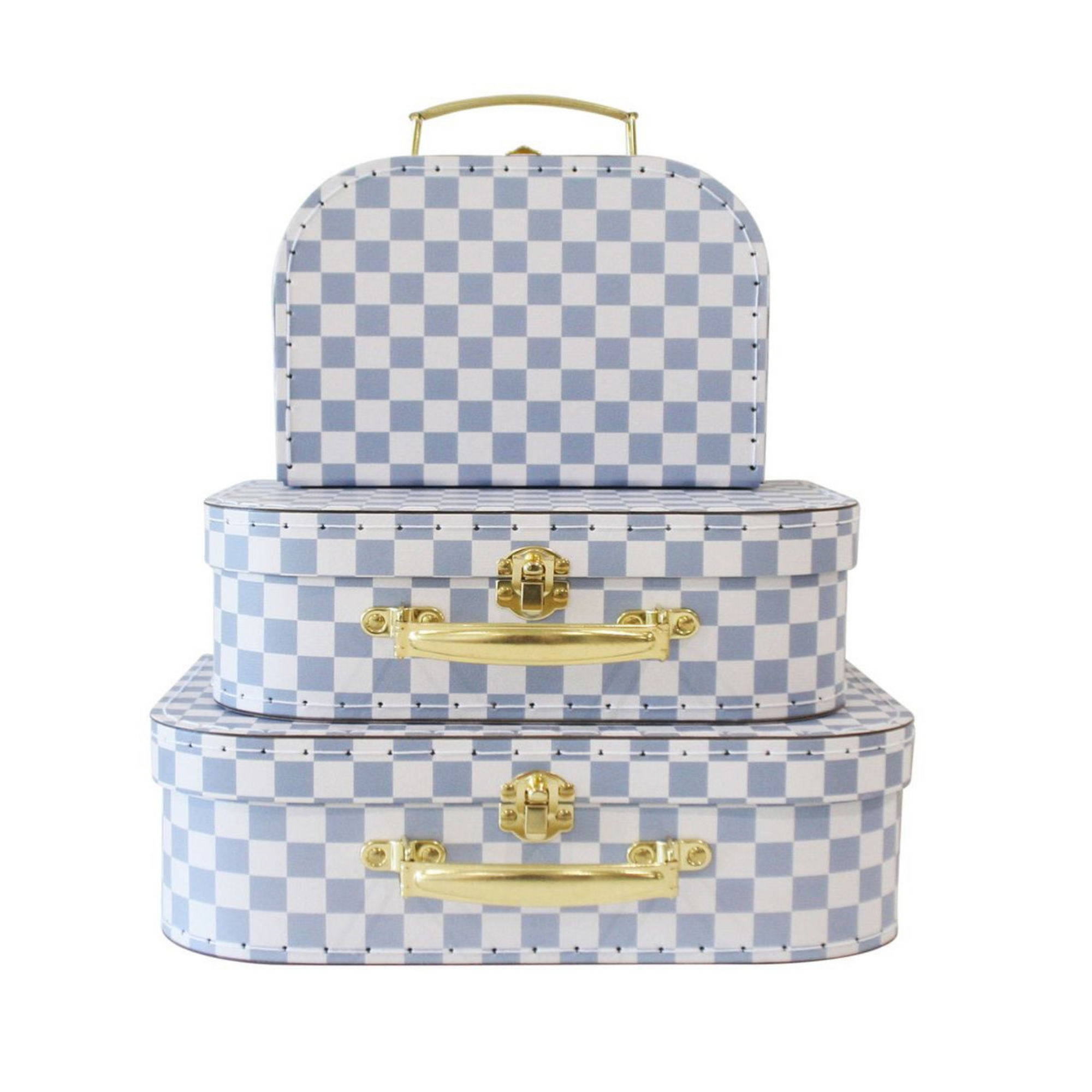 Alimrose Blue Check Carry Cases - sold separately