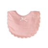 Alimrose Scallop Edge Bib Pink with Ivory Spot