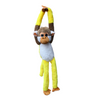 Matt Hanging Monkey - Brown/White/Yellow