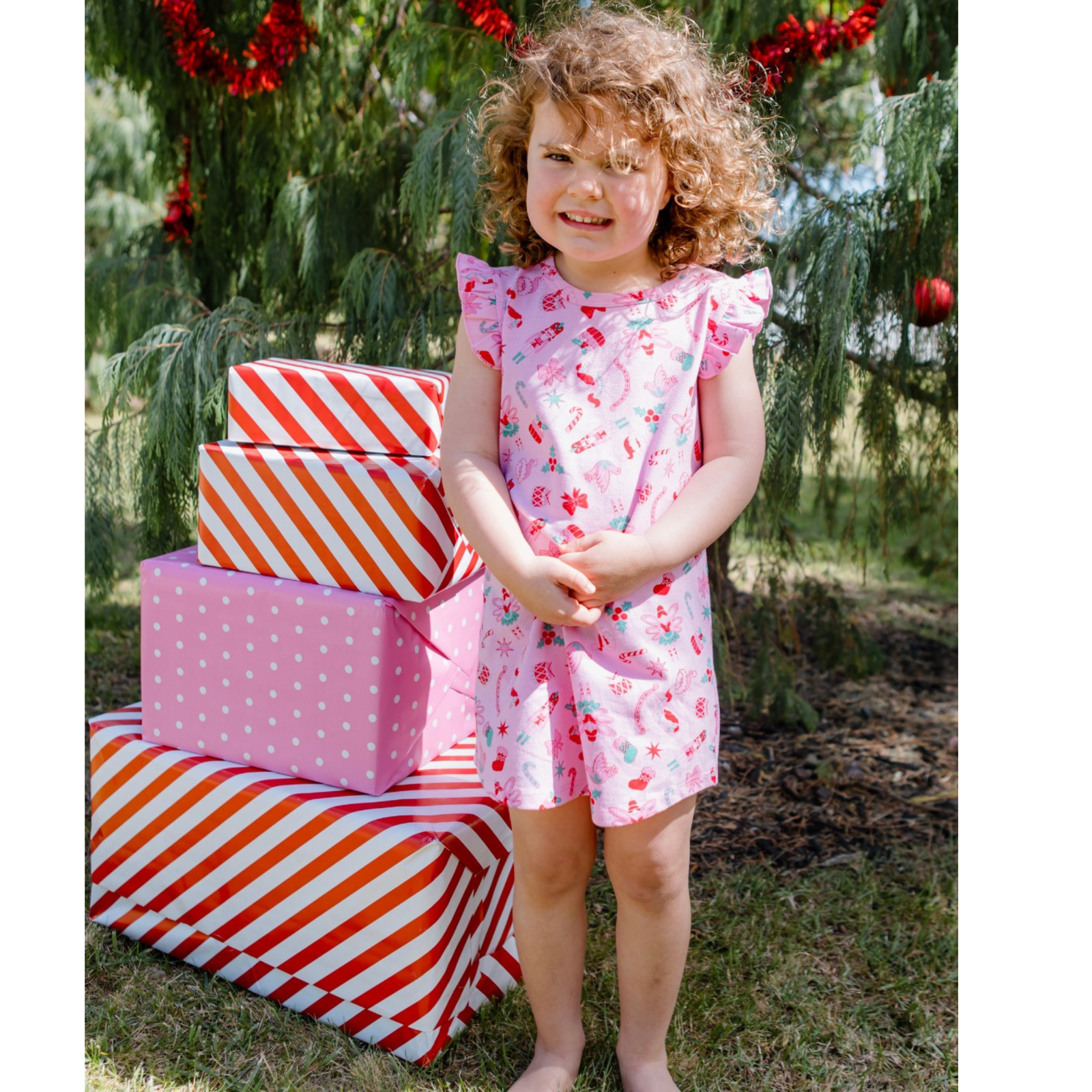 Milky Christmas Nights Nightie - Pink Candy