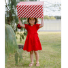 Milky Red Broderie Dress