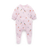 Purebaby Embroidered Fleece Growsuit - Winter Fruits Broderie